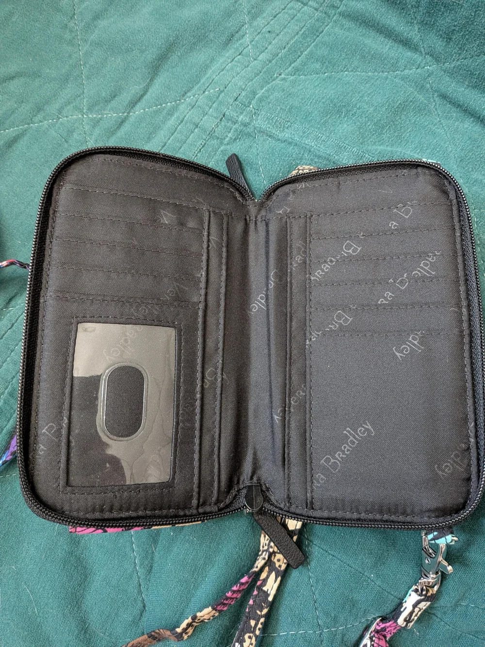 Vera Bradley Floral Quilted Crossbody in Teal Pink - Picture 2 of 3
